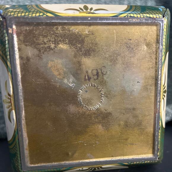 Candy Tin Container Made in Western Germany Vintage Floral - Picture 10 of 11